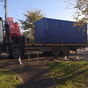 first container arrives in Chichester logo